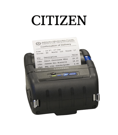 Impresora portátil Citizen CMP-30II de 3 pulgadas con conectividad Bluetooth y USB