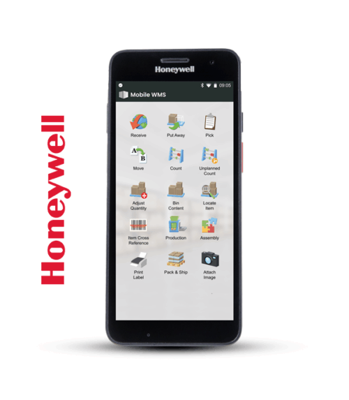 Terminal móvil Honeywell CT37 con pantalla de 6 pulgadas y conectividad 5G.